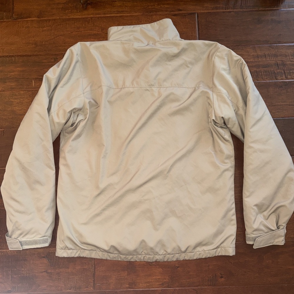 Columbia‎ Soft Shell Jacket Size Medium Tan Full Zip Fleece Lined Pockets - Picture 5 of 9